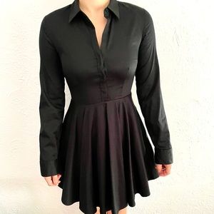 Black work dress with pockets